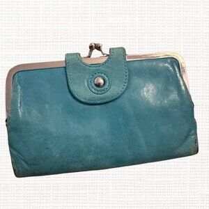 HOBO The Original Vintage 'Alice' Tan/Caramel Leather with Kisslock Pouch Wallet